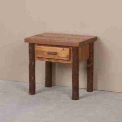 Viking Sawtooth Hickory & Pine Log Night Stand - 1 Drawer