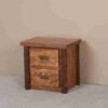 Viking Sawtooth Hickory & Pine Log Nightstand - 2 Drawer