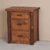Viking Hickory & Pine Log Nightstand - 3 Drawer