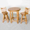 Viking Log Furniture Pine Pub Table