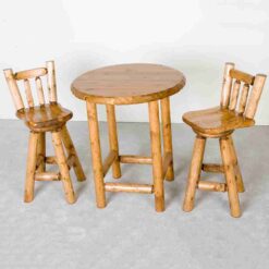 Viking Log Furniture Pine Pub Table