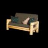 Viking Northern Exposure Pine Log Loveseat Futon