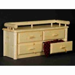 Viking Northwoods Deacon's Pine Log Bench