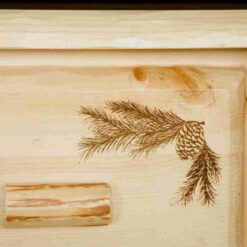 Viking northwoods executive pine log desk 64