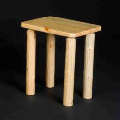 Viking Northwoods Pine Log Bedside Table
