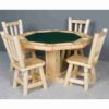 Viking Northwoods Log Poker Table W/ Reversible Top