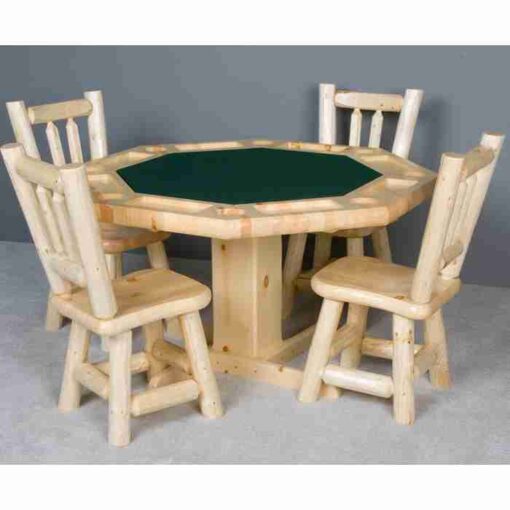 Viking northwoods log poker table w/ reversible top