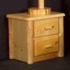 Viking Pine Log Nightstand 2 Drawers