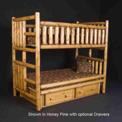 Viking northwoods log bunk bed - twin / full or xl twin/queen - image 2