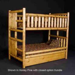 Viking northwoods twin over full log bunk bed 64