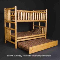 Viking northwoods twin over full log bunk bed 67