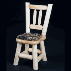 Viking pine log trestle dining table 60