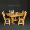 Viking Pine Log Trestle Dining Table