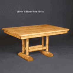 Viking rectangular pine log dining table 68