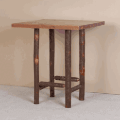 Viking sawtooth hickory pine log pub table 17