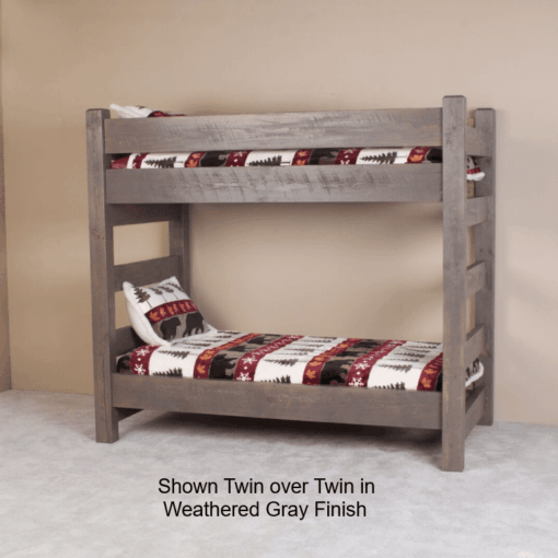 Viking timberwood barnwood bunk bed - t/t, f/f or q/q - image 6