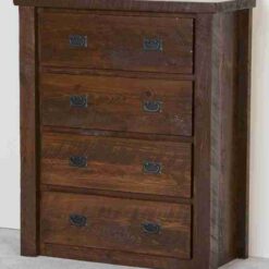 Viking timberwood barnwood chest 4 drawer 60