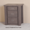Viking Timberwood Barnwood Nightstand - 3 Drawer