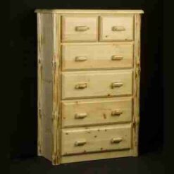 Viking Wilderness 6-Drawer Pine Log Chest