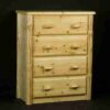 Viking Wilderness Pine Log 4-Drawer Chest