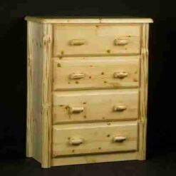 Viking Wilderness Pine Log 4-Drawer Chest