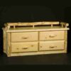 Viking Wilderness Pine Log 4-Drawer Deacon's Bench