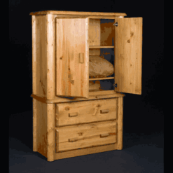 Viking wilderness pine log armoire 32