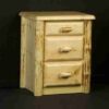 Viking Wilderness Pine Log Nightstand - 3 Drawers