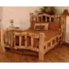 Wasatch Log Furniture - Silver Creek Aspen Bed - Double Rail