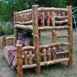 Wasatch Silver Creek Aspen Bunk Bed - 5 Sizes By Mountain Woods Log Furniture