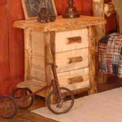 Wasatch Log Furniture - Silver Creek Aspen Chest - 3 Drawer