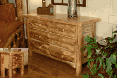Wasatch log furniture silver creek aspen chest 4 5 or 6 drawer 46