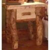 Wasatch Log Furniture - Silver Creek Aspen Nightstand - 1 Drawer