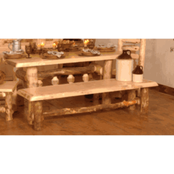 Wasatch log furniture summit peak aspen dining table 52