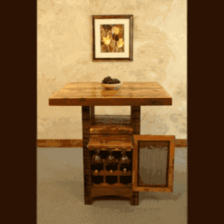 Wasatch Reclaimed Furniture - Riverwoods Pub Table W/ Wine Cabinet