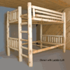 Wildwood Rustics White Cedar Log Bunk Bed