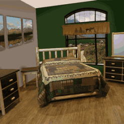 Wildwood Rustics Mountain Collection White Cedar Log Bedroom Set