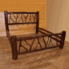 Wildwood Rustics Red Cedar Adirondack Log Bed With Double Rail