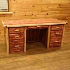 Wildwood Rustics Red Cedar Executive Log Desk