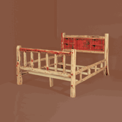 Wildwood Rustics Red Cedar Log Bookshelf Bed