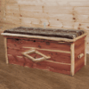 Wildwood Rustics Red Cedar Log Blanket Chest With Cushion Top