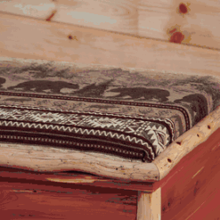 Wildwood rustics red cedar log cushion top blanket chest 52