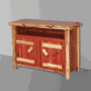 Wildwood Rustics Red Cedar Log Entertainment Center