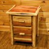Wildwood Rustics Red Cedar Log Nightstand with Legs - 2 Drawer