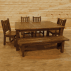 Wildwood Rustics Rough Sawn Pine Dining Table With Extension Leaves