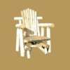 Wildwood Rustics White Cedar Log Adirondack Glider Chair