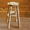 Wildwood Rustics White Cedar Log Bar Stool