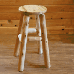Wildwood Rustics White Cedar Log Bar Stool