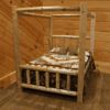 Wildwood Rustics White Cedar Log Canopy Bed