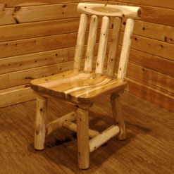 Wildwood Rustics White Cedar Log Dining Chair With Spindle Back